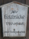 Denkmalsschutzhinweis Holzbrücke in Wünschendorf
